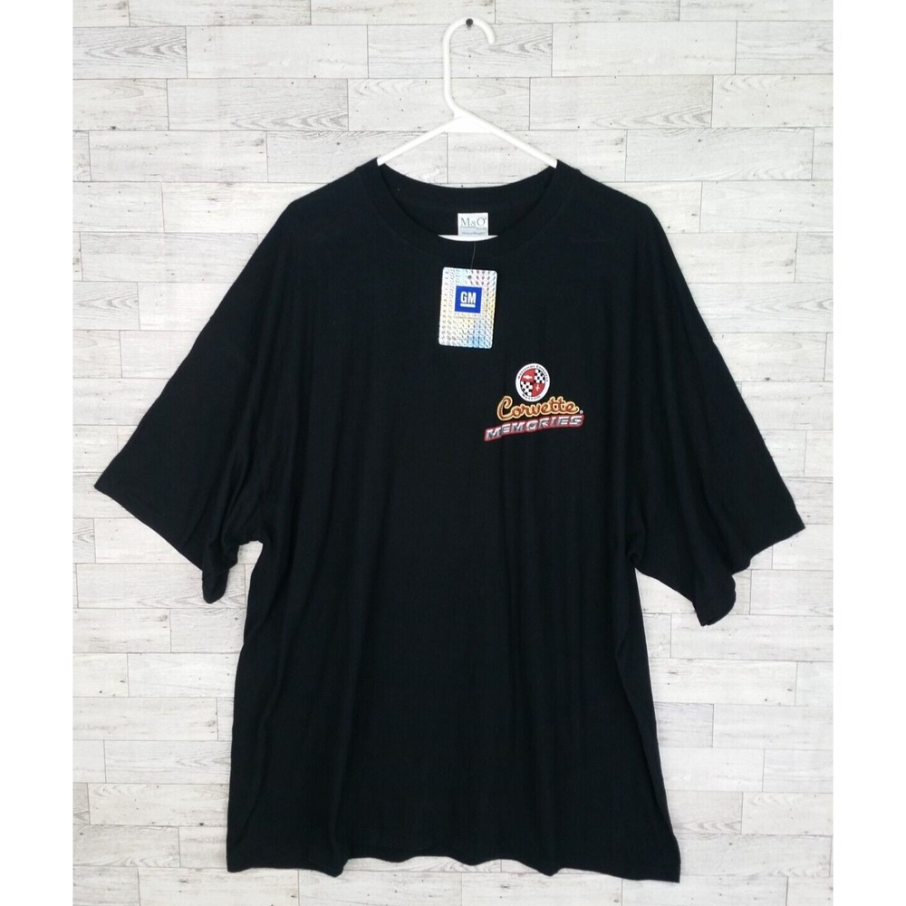 New GM M&O Knits National Corvette Museum Tshirt Shirt Size XXL Black Memories
